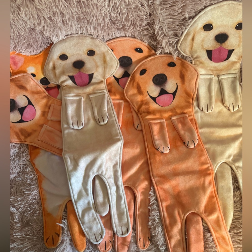 6 Cute Dog Shaped Oven Mitts